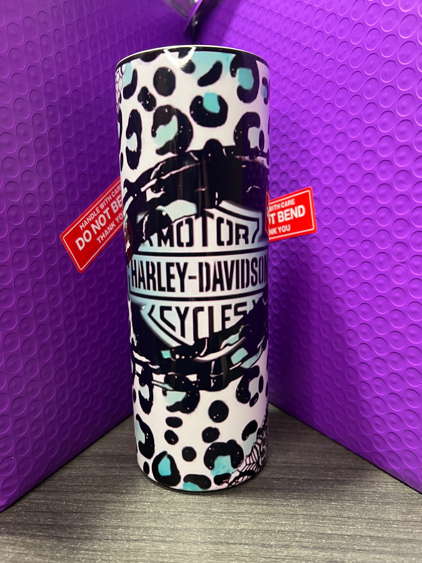 Teal Harley tumbler